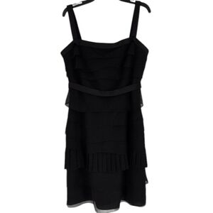 White by Vera Wang Black Tiered Ruffled  Dress Size 12 Great Condition .